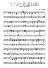 Téléchargez l'arrangement pour piano de la partition de The star-spangled banner en PDF